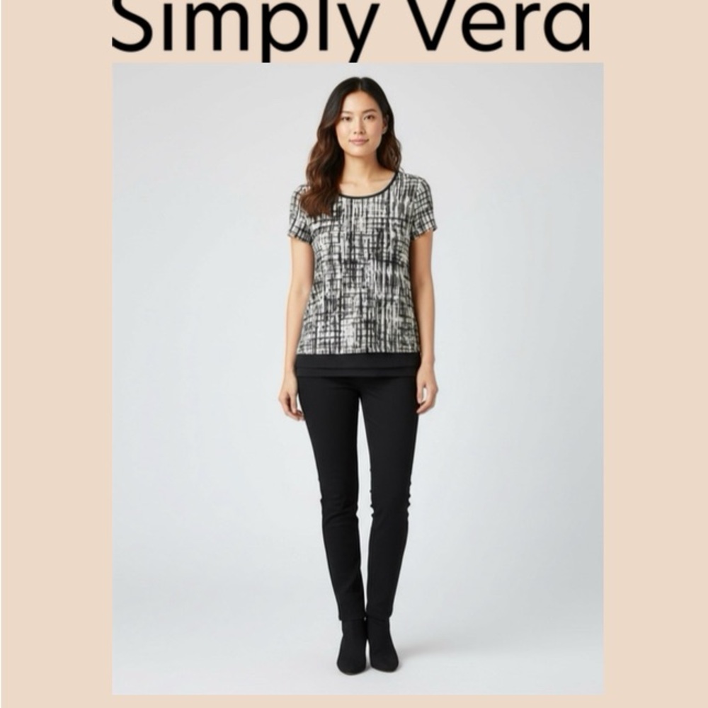 Simply Vera Women’s Short Sleeve Casual Top Size Small